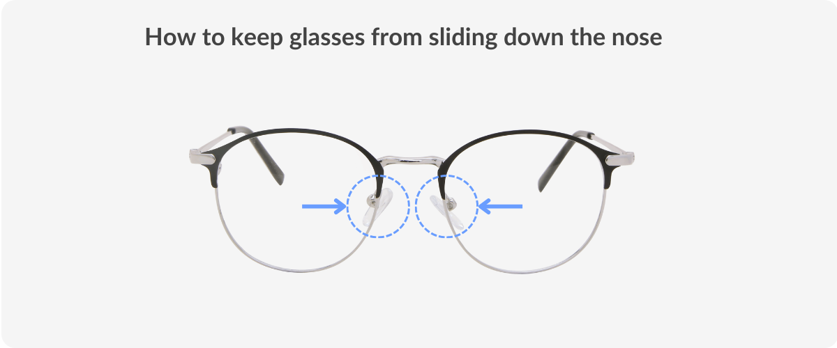 how to adjust glasses to avoid sliding