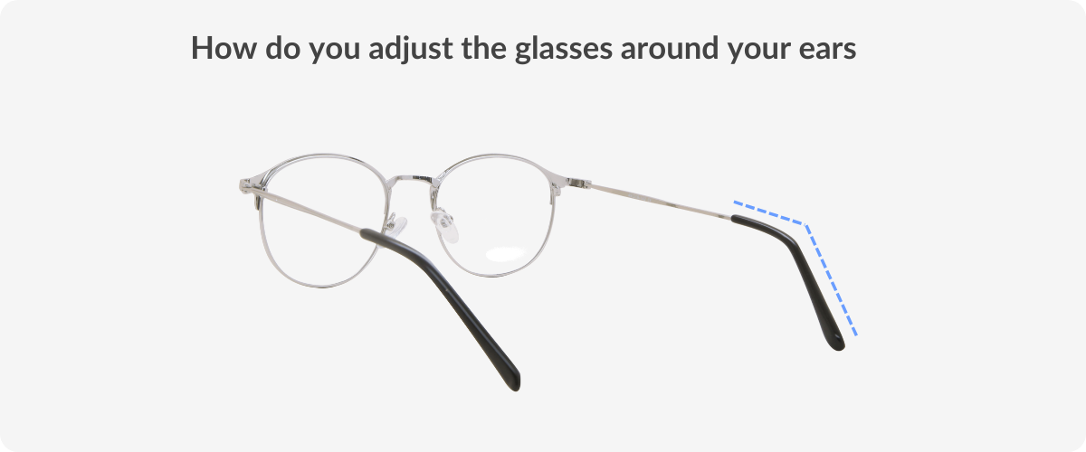 how to adjust glasses arms
