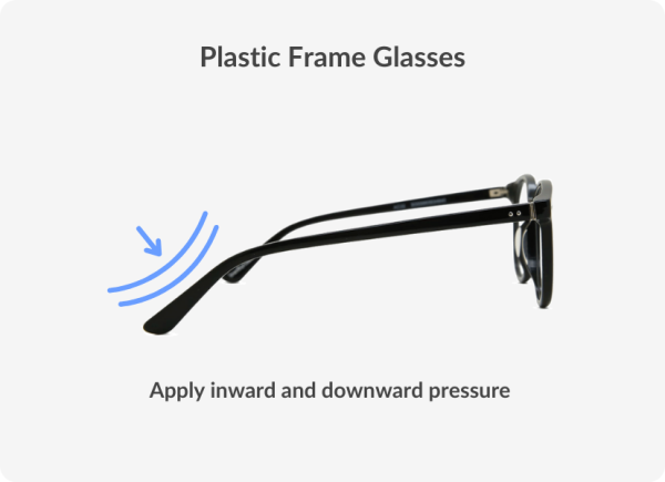 Plastic frame glasses