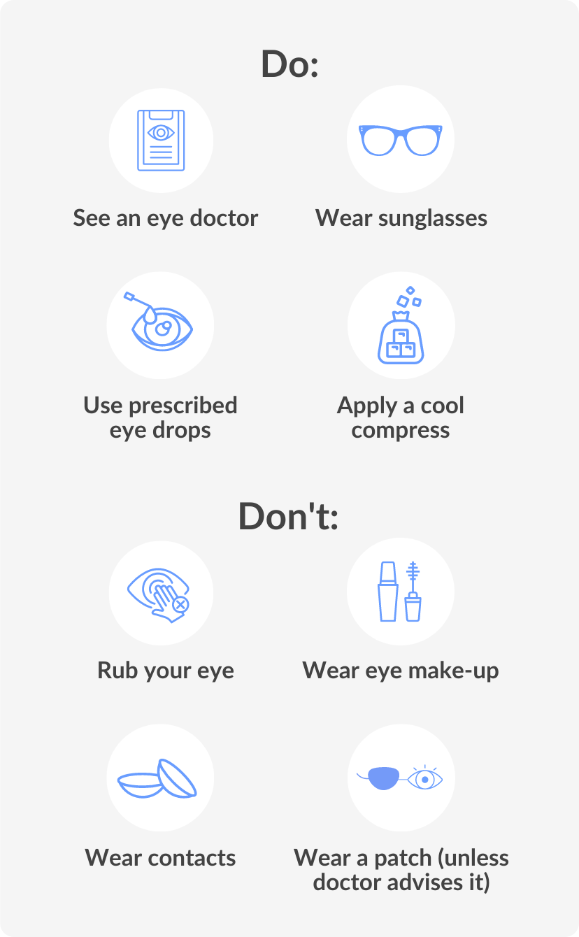 tips for dealing with a scratched cornea