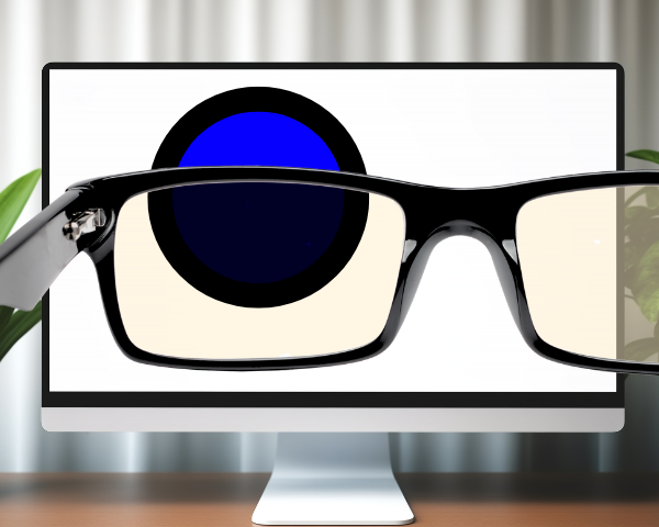 Glasses for viewing computer screens online