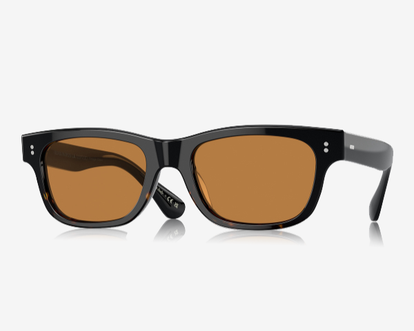 a pair of Oliver Peoples rectangular frame sunglasses