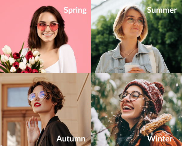 image of women with characteristics from each colour season