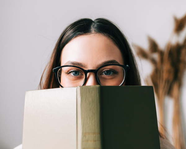girl reading a book