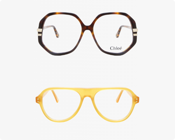 bold and colourful glasses