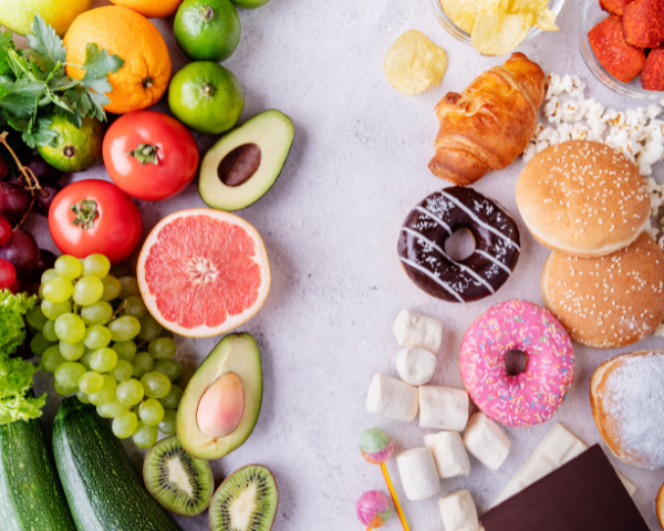 healthy food vs junk food