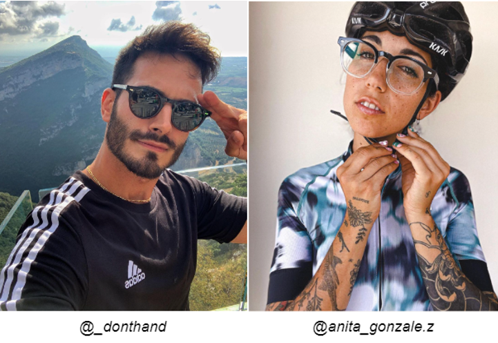 sbg customers wearing their sports eyewear