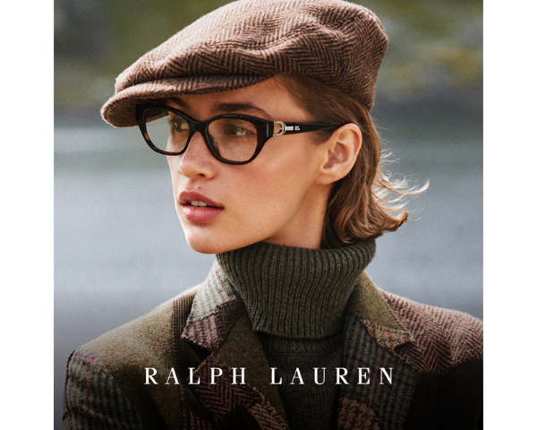 woman wearing polo ralph lauren eyeglasses