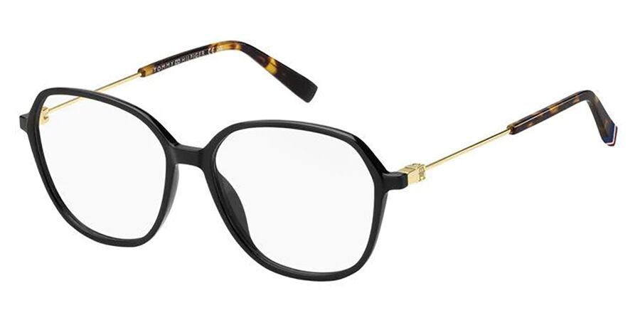 black eyeglasses