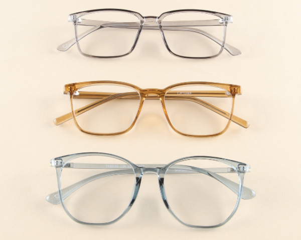 three transparent frames