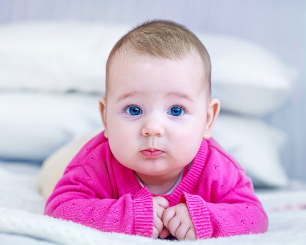 Baby with blue eyes