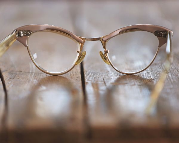 cat eye frame in a table