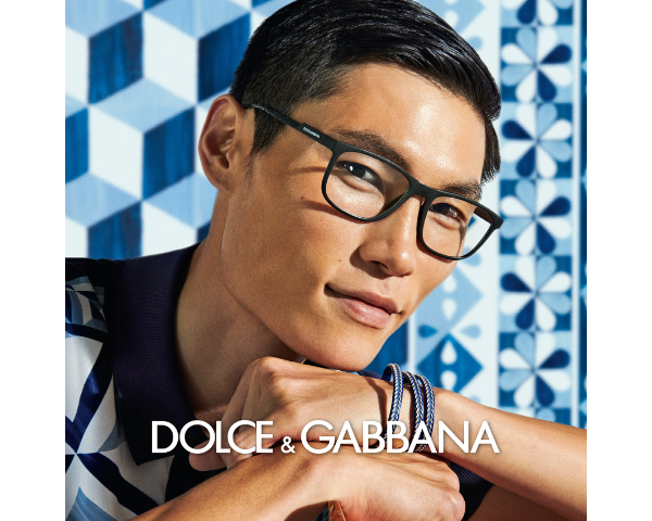man wearing Dolce Gabbana eyeglasses