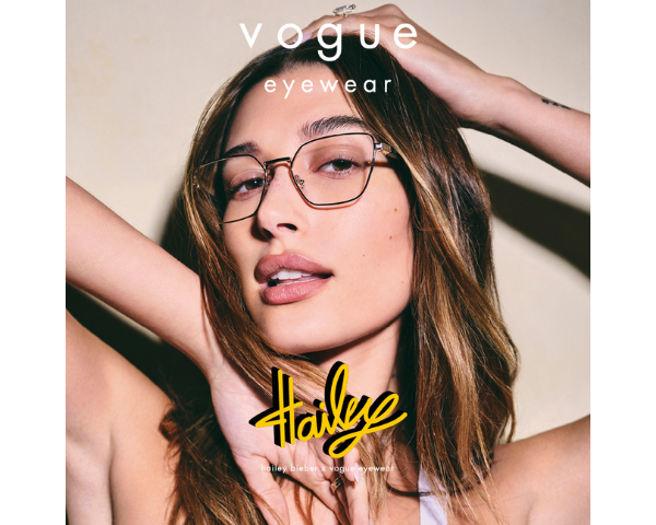 woman wearing Vogue eyeglasses
