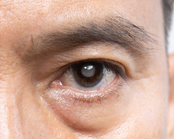 image of eye with cataracts