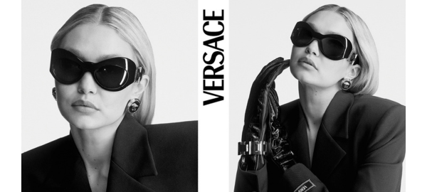 Woman wearing Versace sunglasses