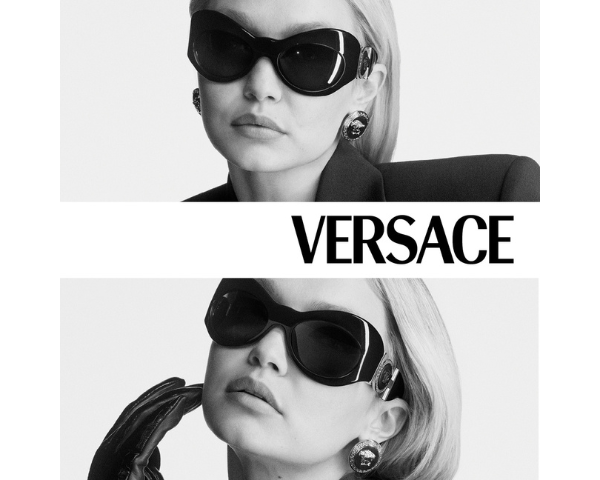 Woman wearing Versace sunglasses