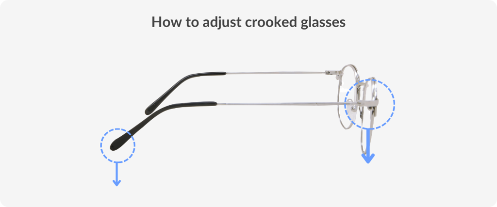 how to adjust crooked glasses