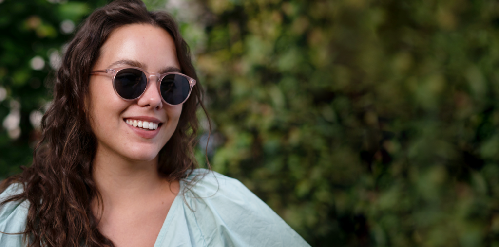 woman wearing sunglasses outdoors