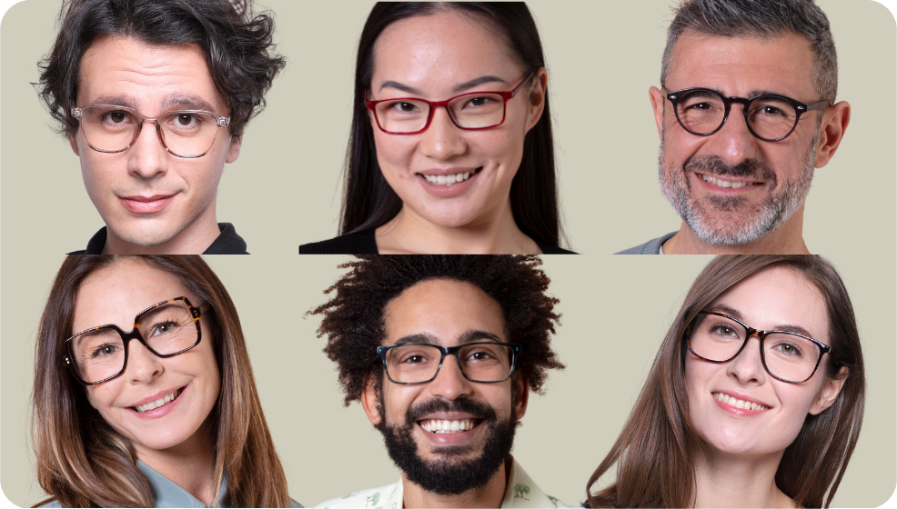 different face shapes with suitable glasses frame styles