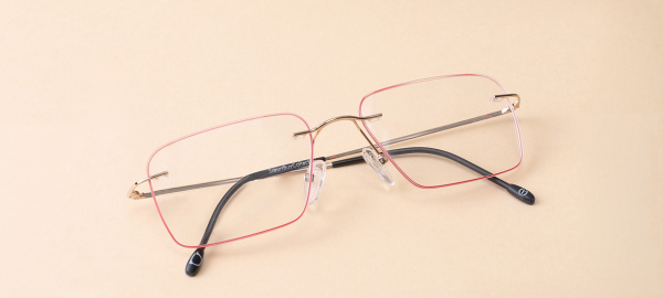 rectangular thin frame glasses