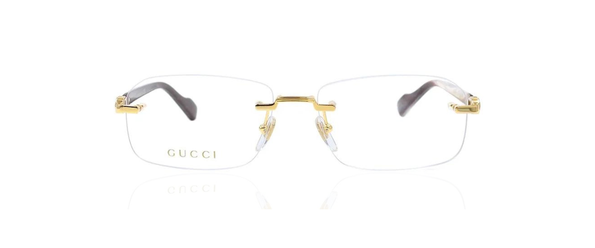 gucci metal framed glasses