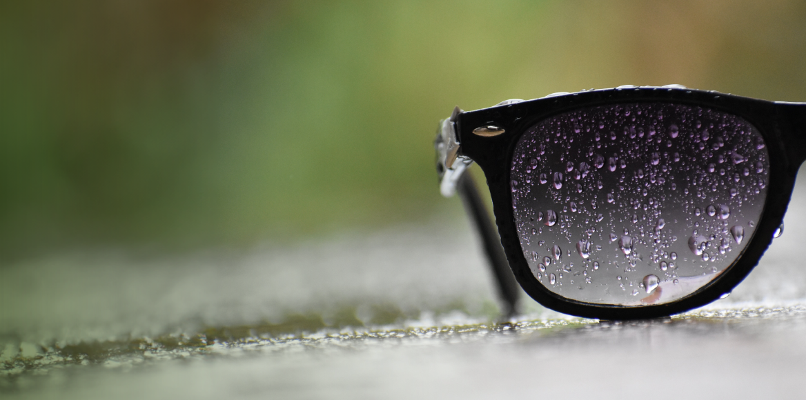 wet sunglasses
