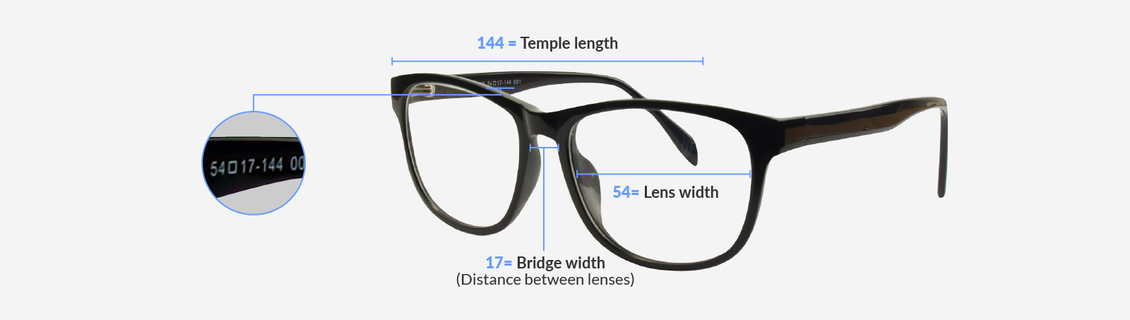 glasses frame measurements