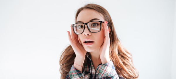 woman wearing transition lenses