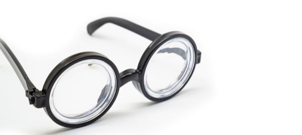 Thick lens glasses