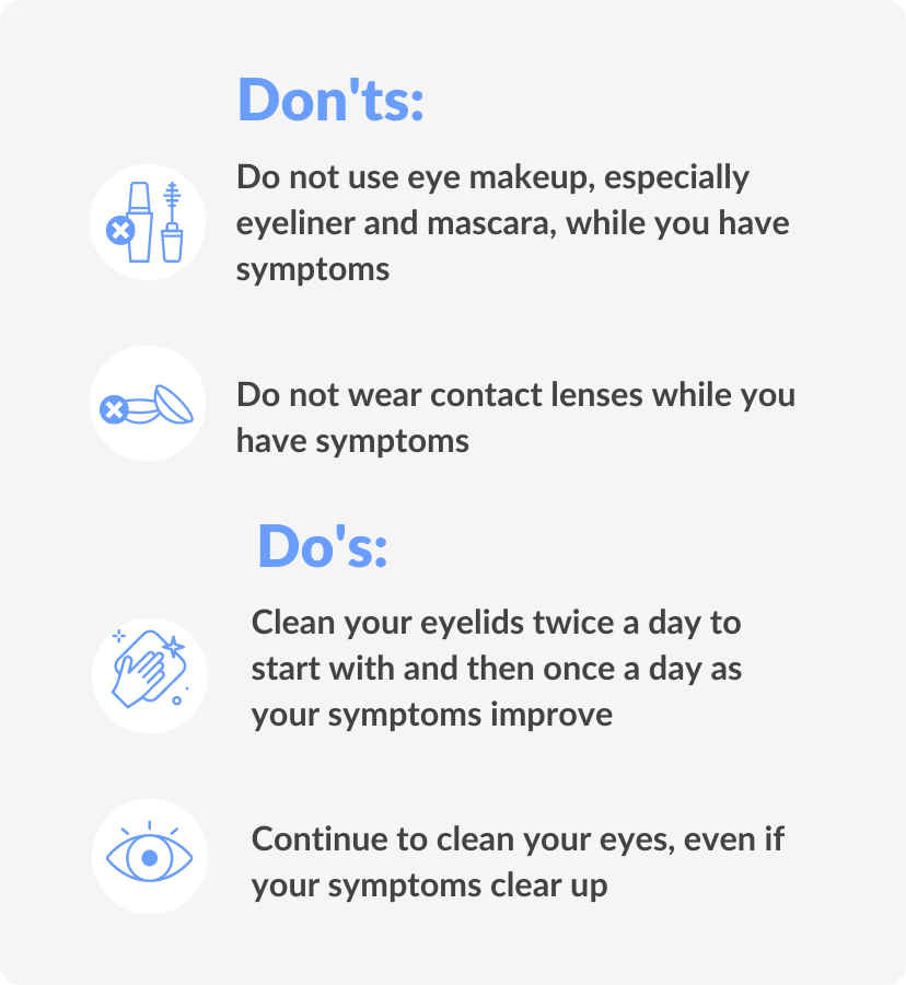 dos and don'ts with blepharitis
