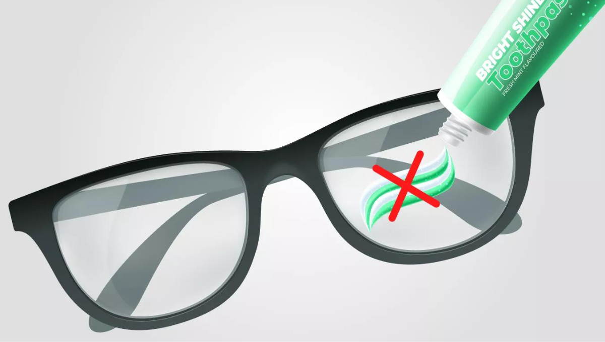 Don't use toothpaste for removing scratches on lenses
