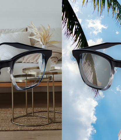 photochromic sunglasses inside and outside