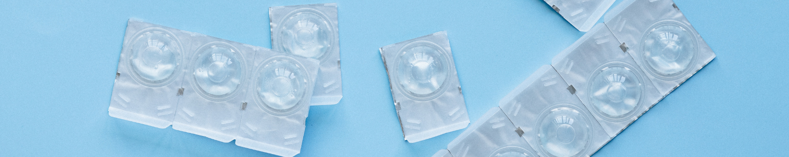 contact lenses in plastic packaging