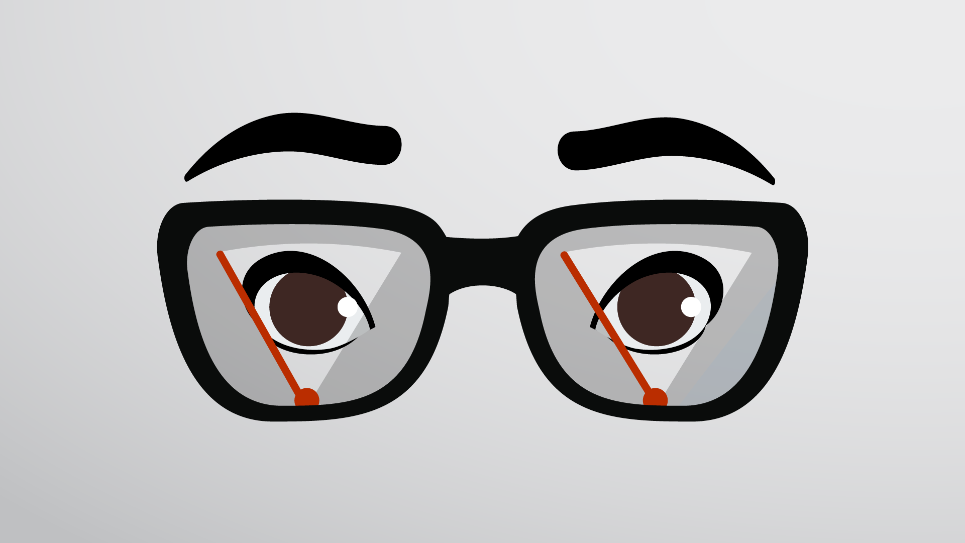 Illustration of glasses with windshield wipers