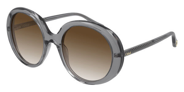 Translucent grey Chloe clear frame sunglasses