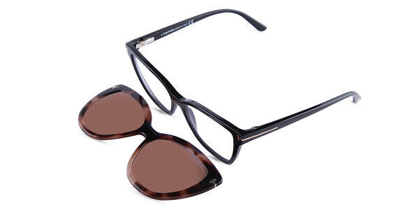 Tom Ford cat-eye clip-on sunglasses