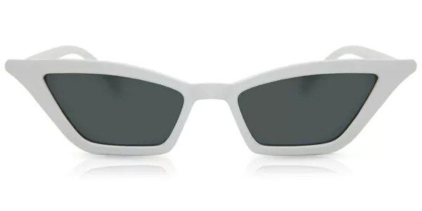 White geometric frame sunglasses