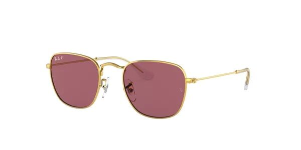 Ray-Ban metal gold sunglasses with purple lenses