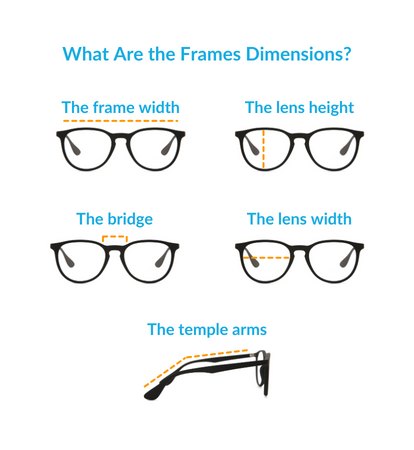 Glasses frame measurements