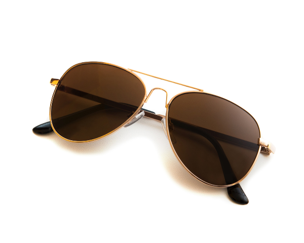Flying High Classic Aviator Sunglasses - Gold/Brown