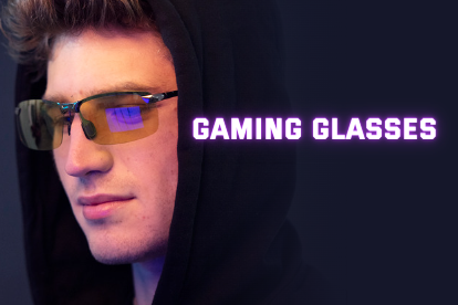 male teenager wearing hoodie using gaming glasses