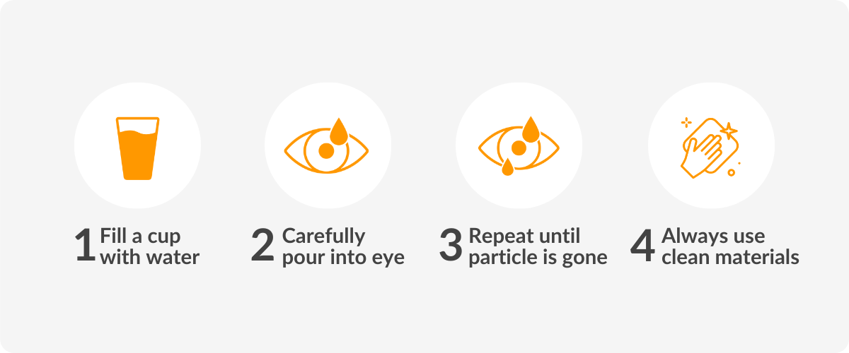 How to get dust out of eye