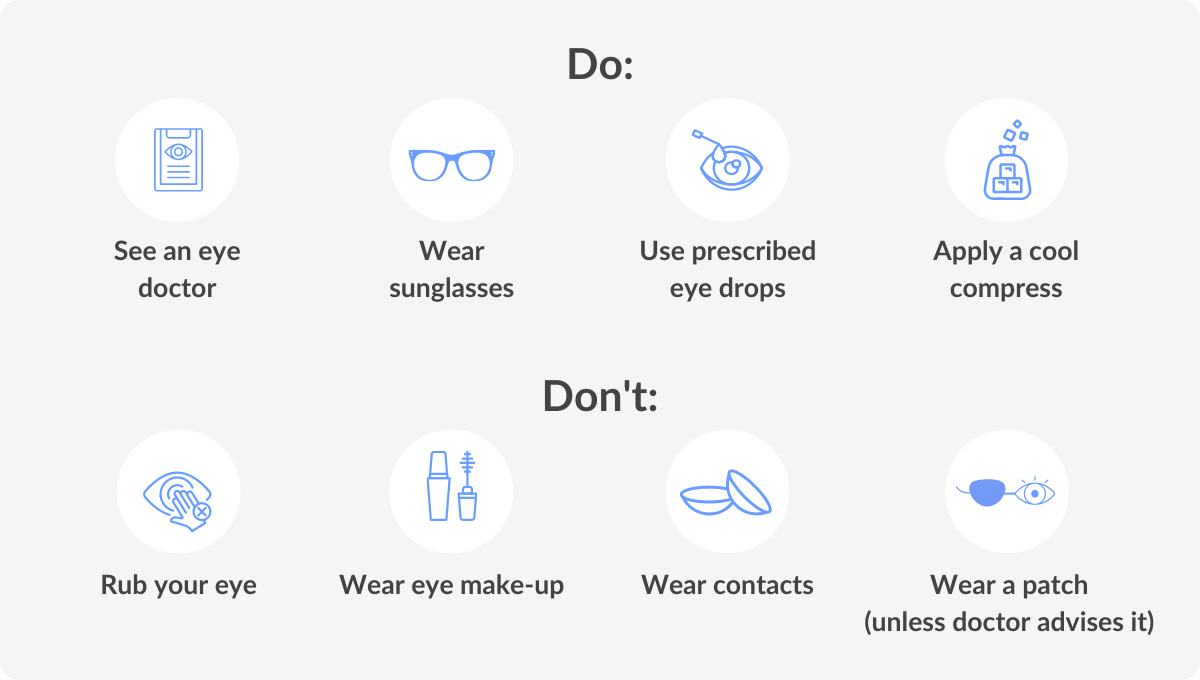 tips for dealing with a scratched cornea