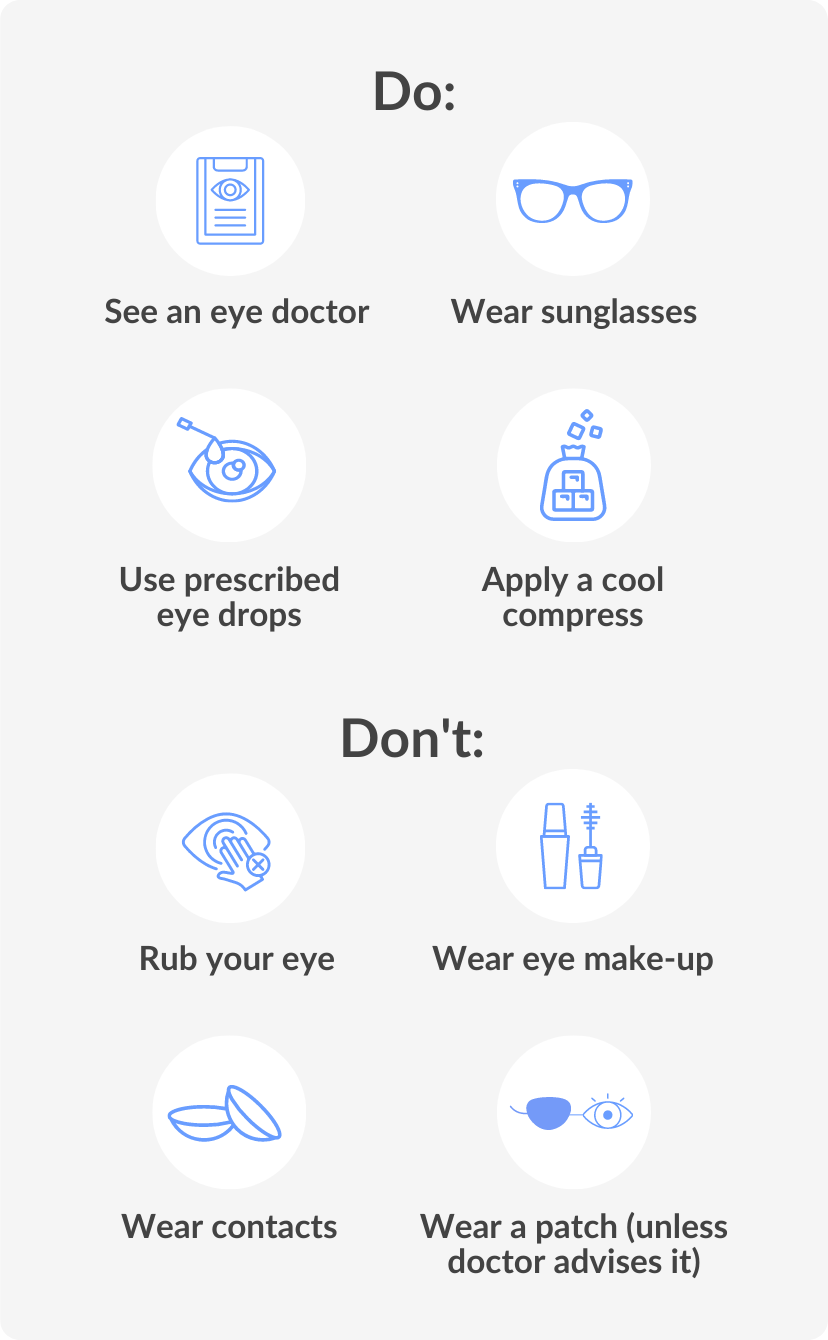 tips on how to deal with a scratched cornea