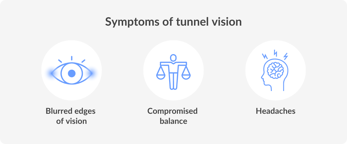 symptoms of tunnel vision