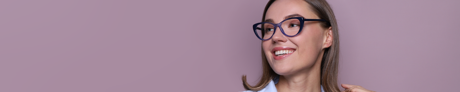 woman wearing cat-eye glasses