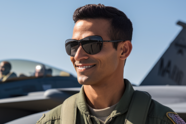 military man wearing sunglasses