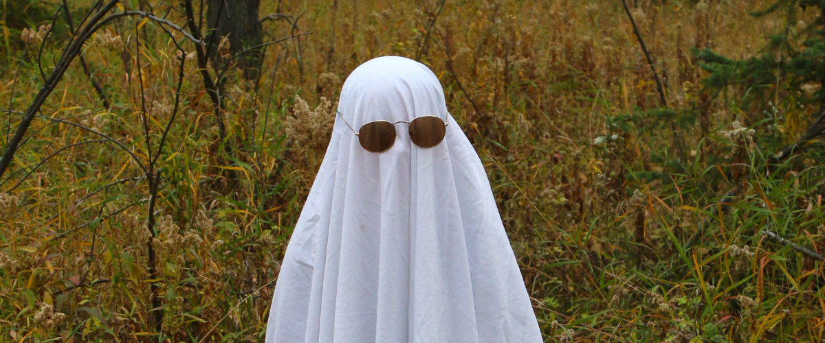 ghost with sunglasses