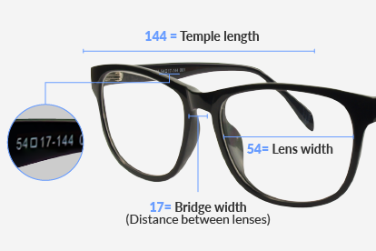 glasses frame measurements